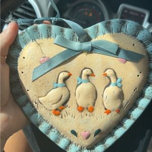 Vintage Goose Keypoint Potpourri Holder